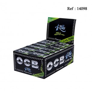 OCB Premium Slim cig.paper+filters, display of 24