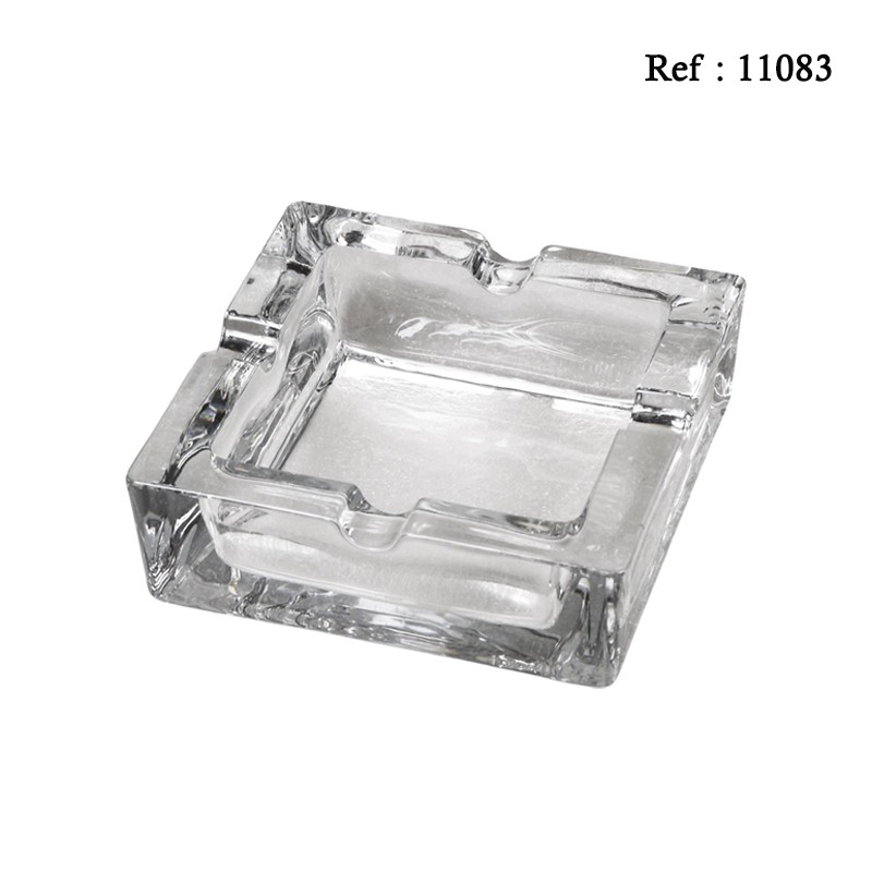 cigar ashtray glass transparent squared