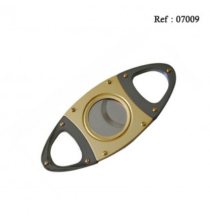 cigar cutter dark gun/gold 92 x 38 x 4 mm