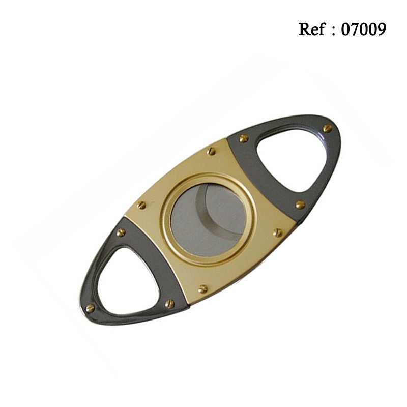 cigar cutter dark gun/gold 92 x 38 x 4 mm