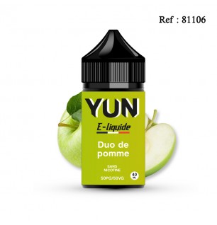 E-liquid Duo de pomme 40mL YUN + free boosters