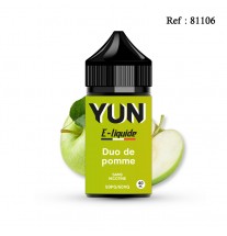 E-liquide YUN Duo de pomme 40mL + boosters