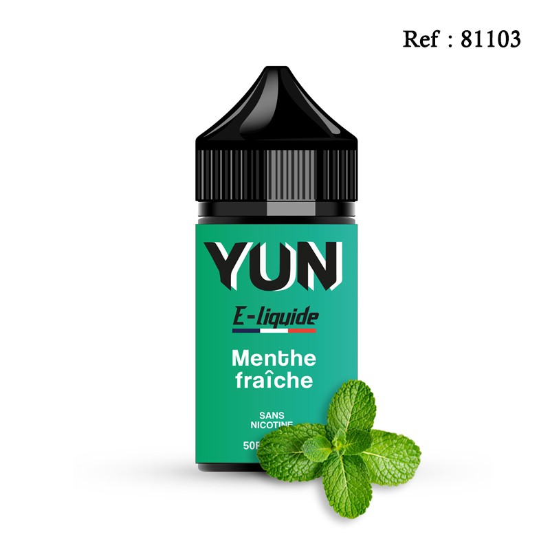 E-liquid Menthe Fraîche 40mL YUN + free boosters