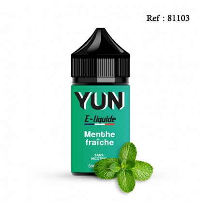 E-liquid Menthe Fraîche 40mL YUN + free boosters