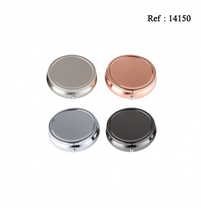 Pocket ashtray shiny Ø 5cm assorted per 12 pcs