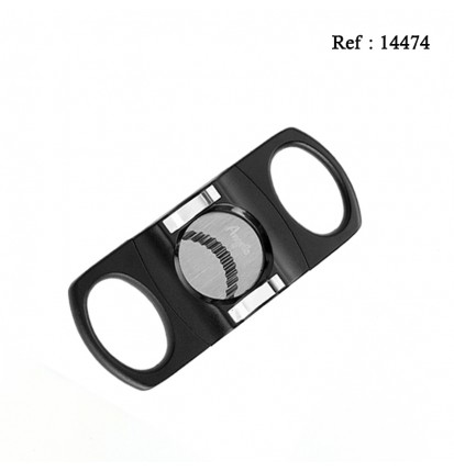 Plastic cigar cutter black 2 klingen ring 70