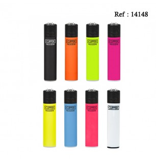 Flint lighter Clipper refillable 8 colors assorted per 48 pcs