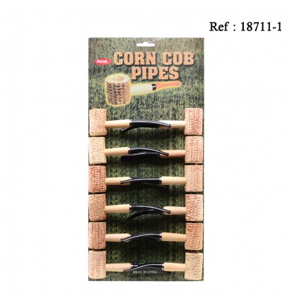 Tobaccopipe Corne Bicolor assorted per 12 pcs