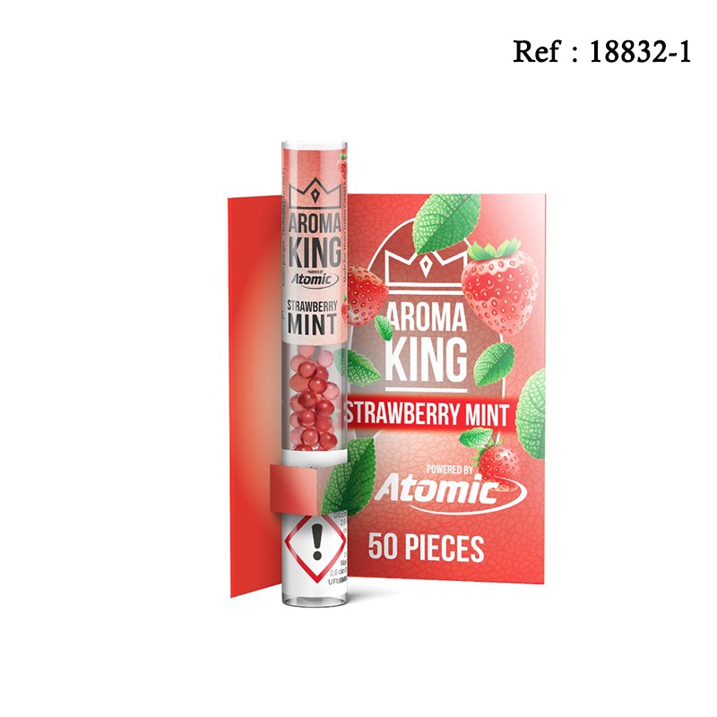 Aroma King balls STRAWBERRY MINT, display of 20 tubes