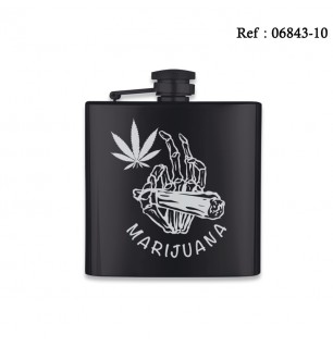 Black Mat Flash 180 ML 6 Oz printed Marijuana