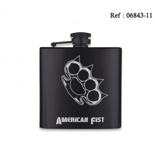 Black Mat Flash 180 ML 6 Oz printed American Fist