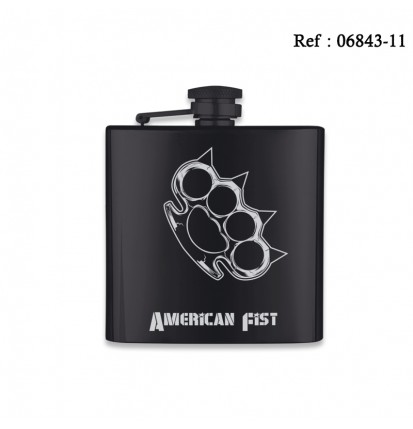 Black Mat Flash 180 ML 6 Oz printed American Fist