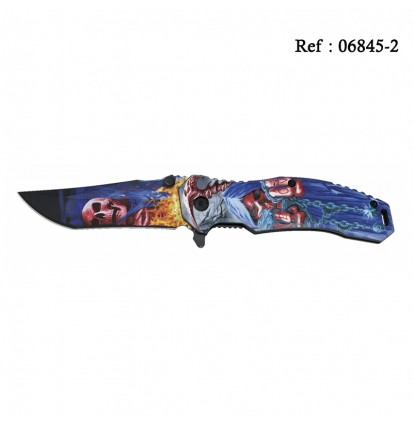 Couteau 8.5 cm The Death 3D, avec clip ceinture