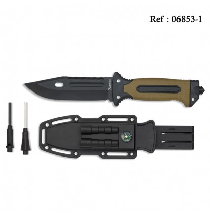 Knife Brown/Black 13 cm with case