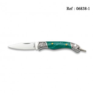 Knife 4 cm Green/Chrom