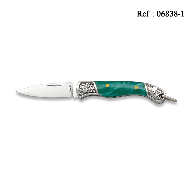 Knife 4 cm Green/Chrom