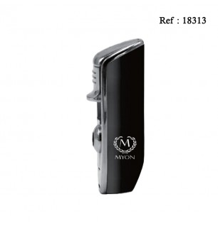 Briquet MYON Triple Jet Noir, avec emporte pièce