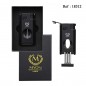 2 Jet flame lighter MYON Black with cigar cutter V slicer and piercer