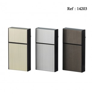 Cigarette box Slim decor Metal assorted per 12 pcs