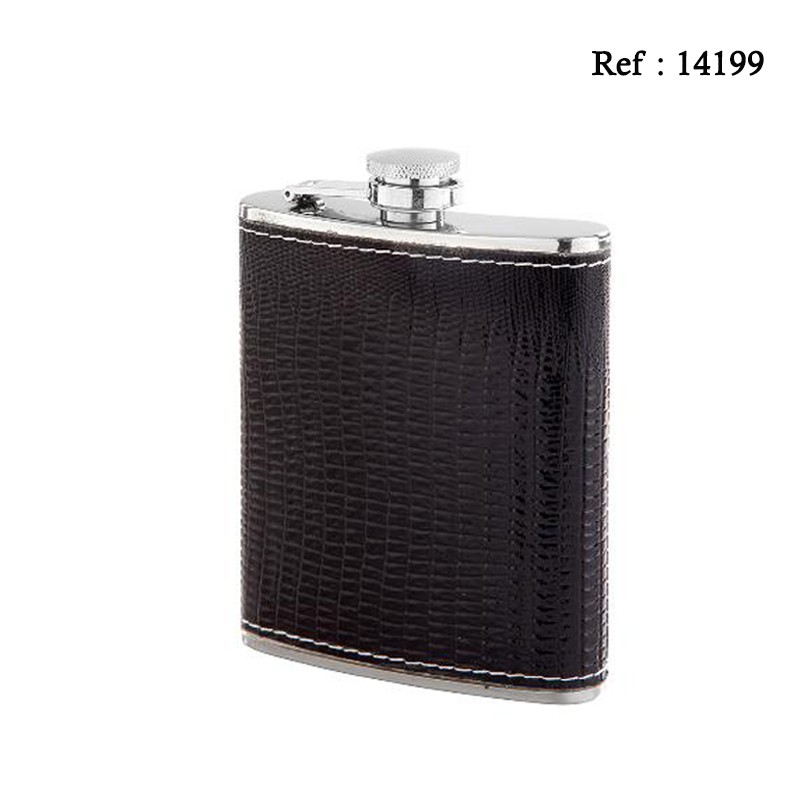 Flask PU Black 7 Oz   210 ML