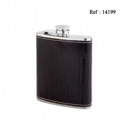 Flask PU Black 7 Oz   210 ML