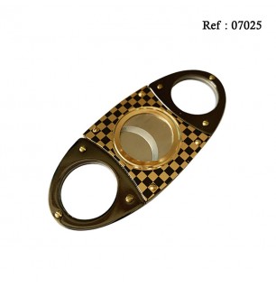 cigar cutter oval gun/gold 90 x 40 x 4 mm