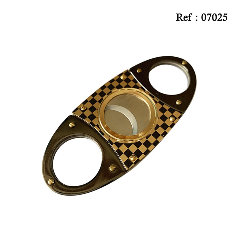 cigar cutter oval gun/gold 90 x 40 x 4 mm