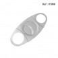 cigar cutter XL oval silver 140 x 47 x 4 mm