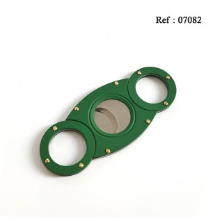 Cigar cutter stainless steel green mat