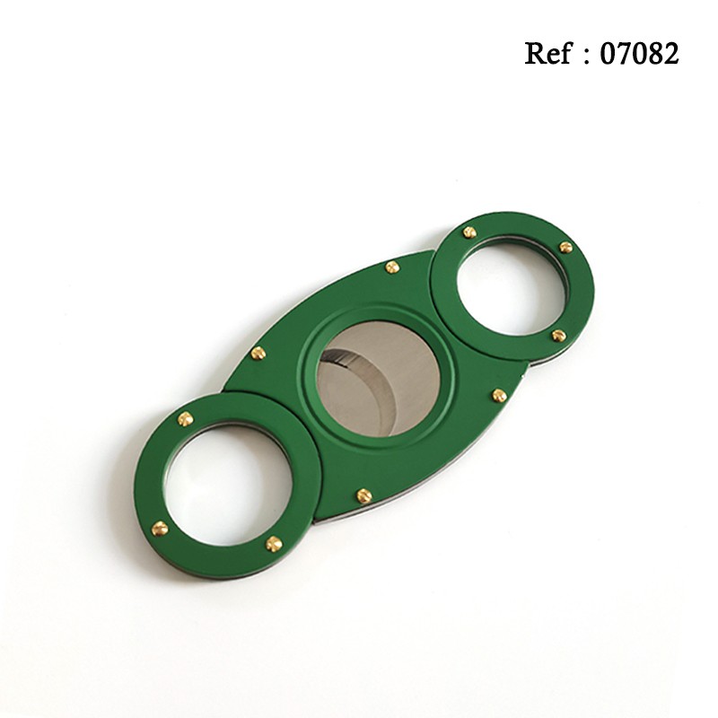 Cigar cutter stainless steel green mat