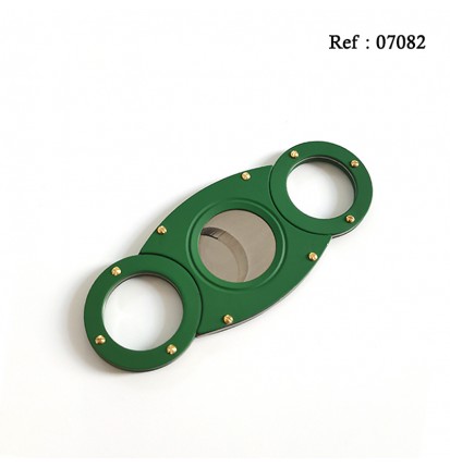 Cigar cutter stainless steel green mat