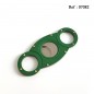 Cigar cutter stainless steel green mat