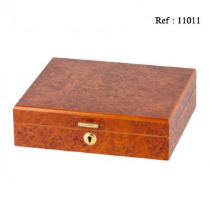 Cigar humidor burl wood 10 cigars