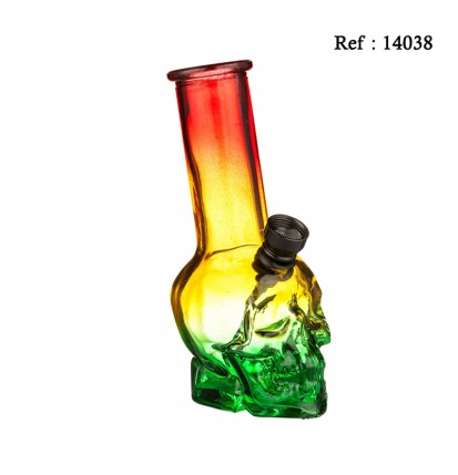 bong glass skull 14.5cm, Ø 30 mm