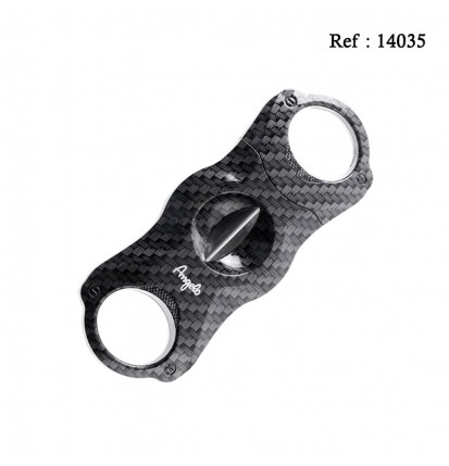 Cigar cutter plastic V black carbon