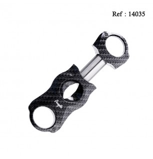 Cigar cutter plastic V black carbon