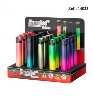 Eurojet Piezo lighter, display of 20