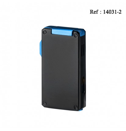 Eurojet lighter Double Jet black/blue with cigar punch