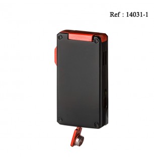 Eurojet lighter Double Jet black/red with cigar punch