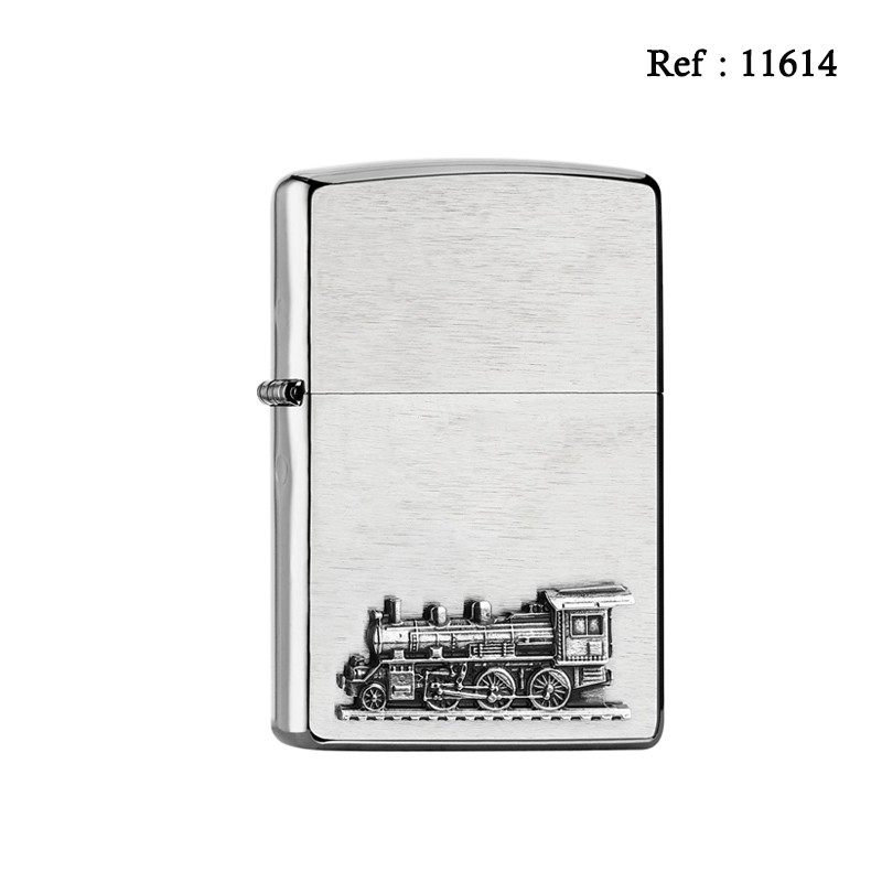 lighter ZIPPO Chrom brushed emblem Locomotive