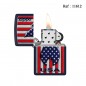 lighter ZIPPO black mat Patriotic Flame