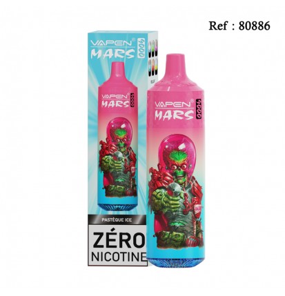 E-cigarettes jetables VAPEN Mars 0mg/mL Pastèque glacée 9000puffs