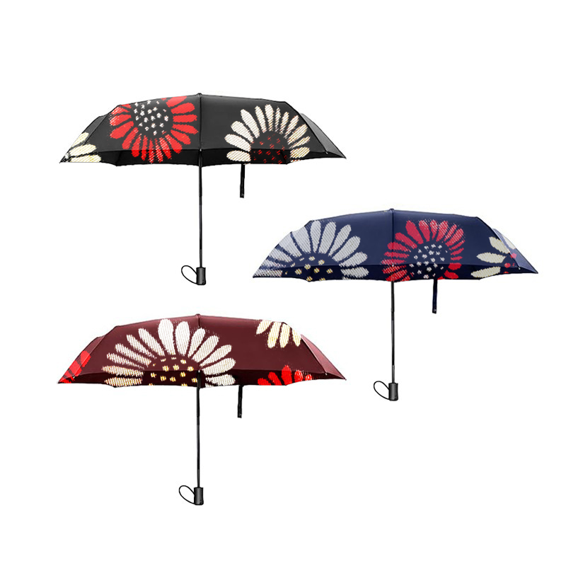 Parapluie Automatique fleuris assortis par 6 pcs