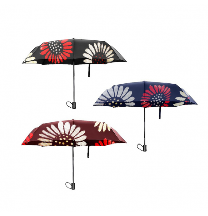 Parapluie Automatique fleuris assortis par 6 pcs