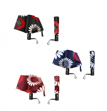 Parapluie Automatique fleuris assortis par 6 pcs