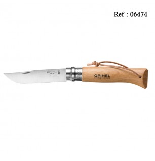 Couteau OPINEL N.08 Baroudeur Inox, 8.5 cm, boîte de 6