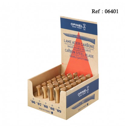 Couteau OPINEL Présentoir de 30 pcs carbone ass