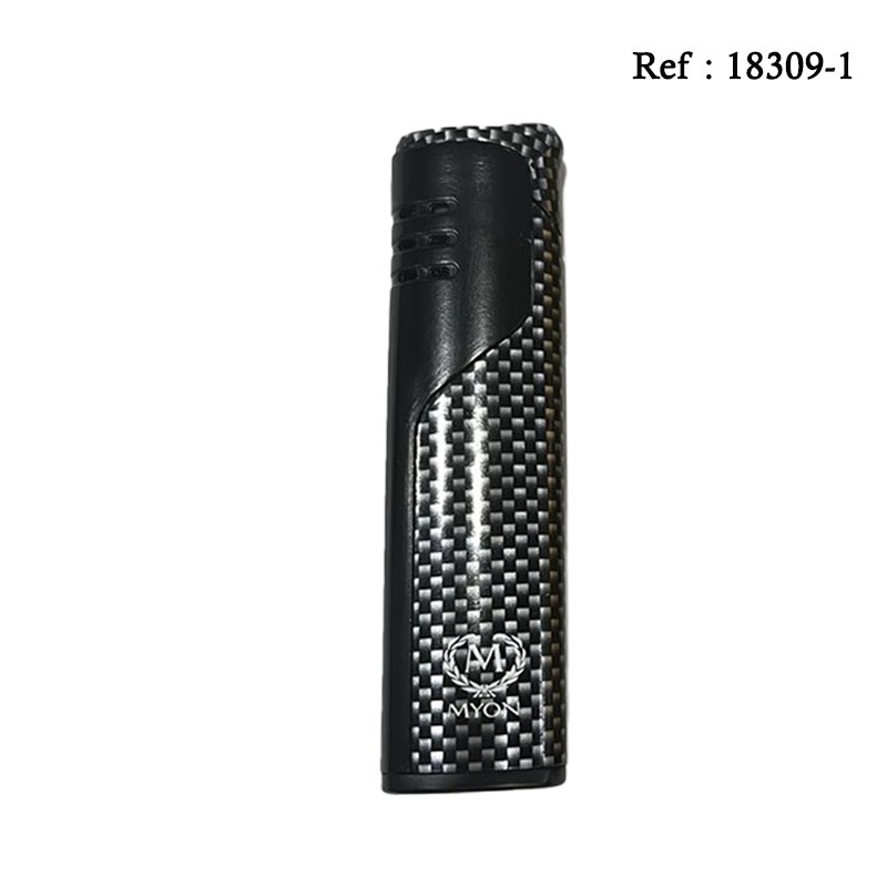 Briquet MYON Cigare un Jet Carbone Noir