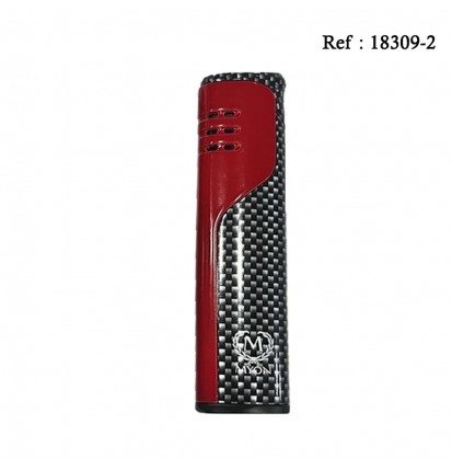 Briquet MYON Cigare un Jet Carbone Rouge