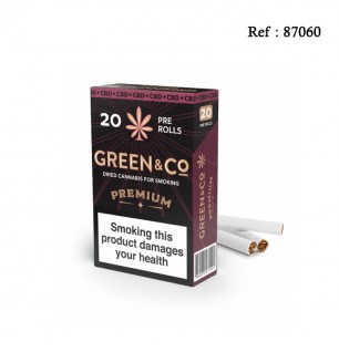 Pre-rolls Premium CBD GREEN & Co - paquet of 20pre-rolls